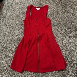 Red Zipper Dress